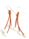 Monica &amp; Charley -  Leather and Pearl Necklet and Earrings