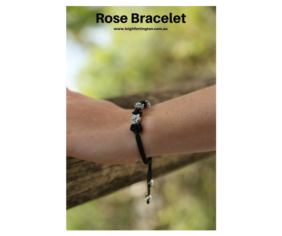 Rose - Bracelet ceramic rosebuds