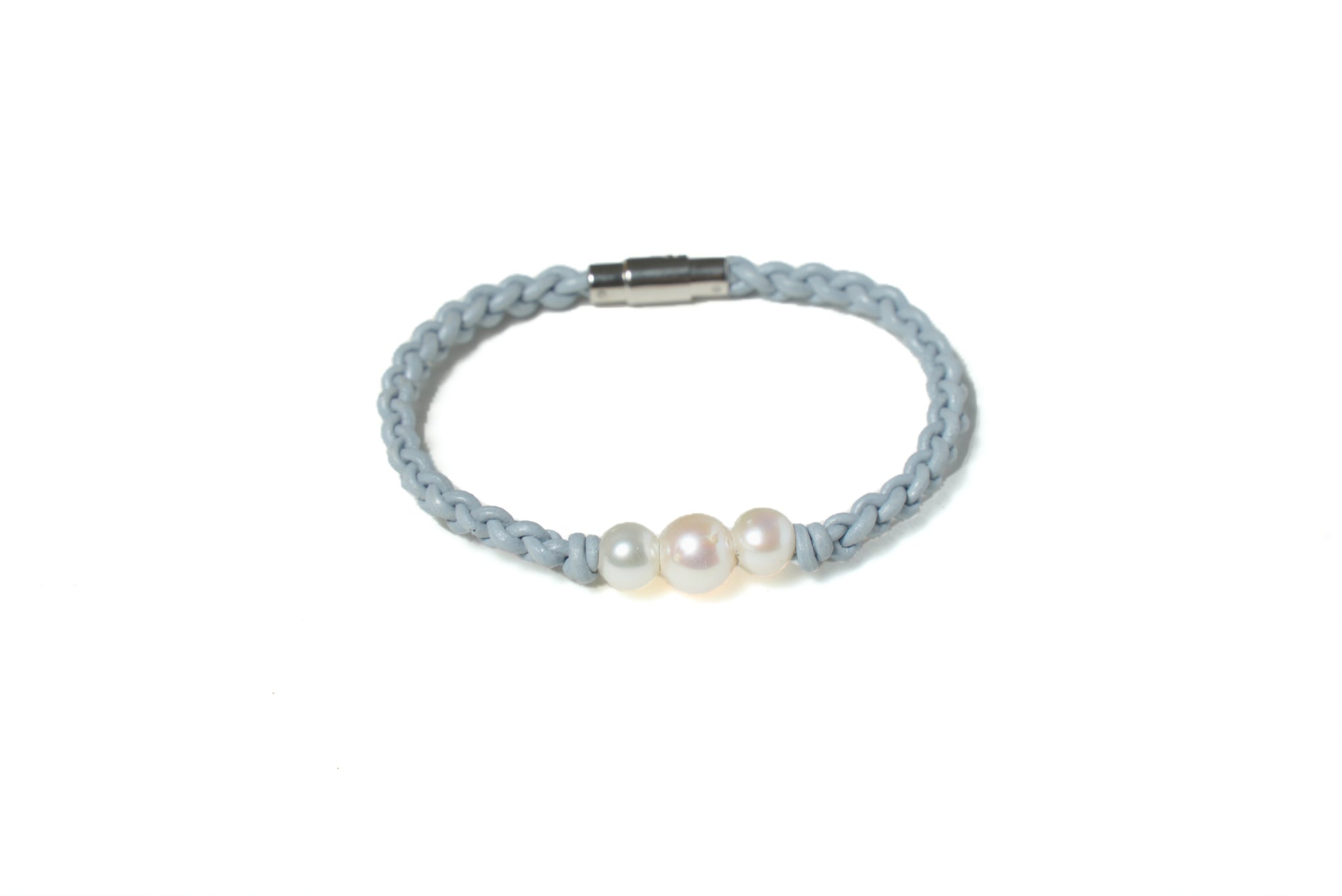 Jilly ~ Pearls & Leather Bracelet