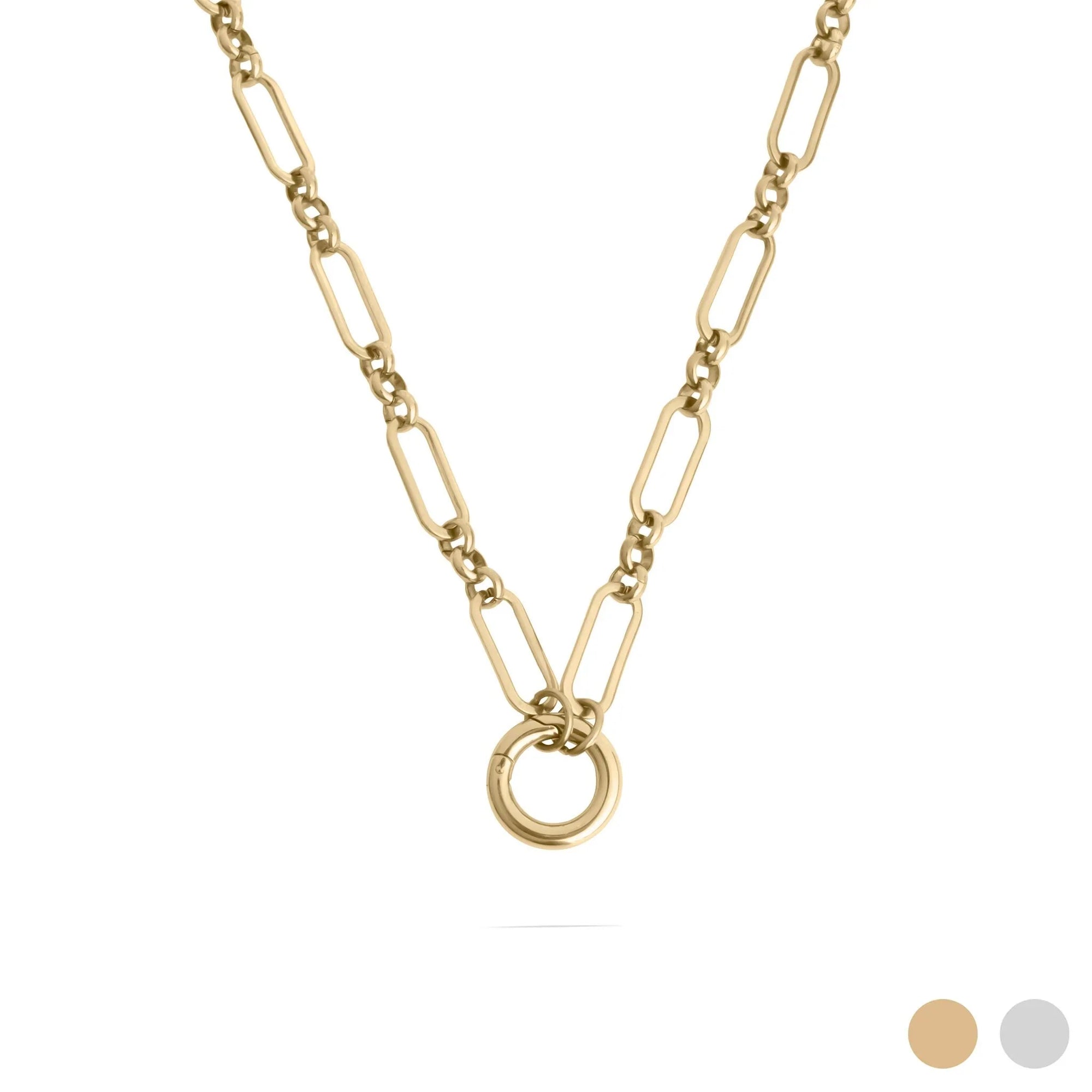 Simone - 18K Gold Charm Holder Necklace