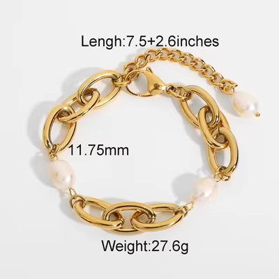 Tahlia Gold &amp; Pearl Bracelet