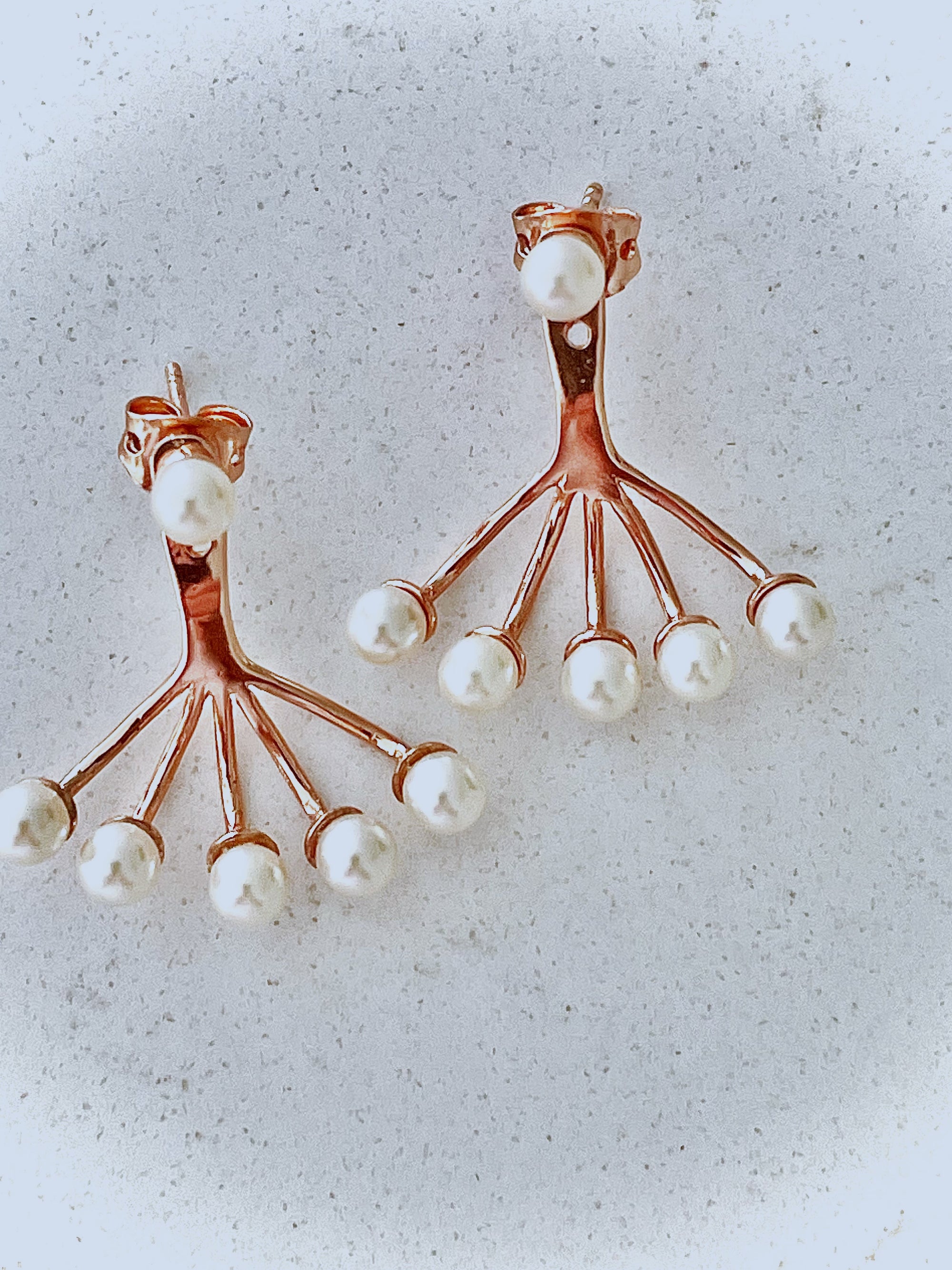 Addi Rosegold & Pearl Earrings 1 pr Left