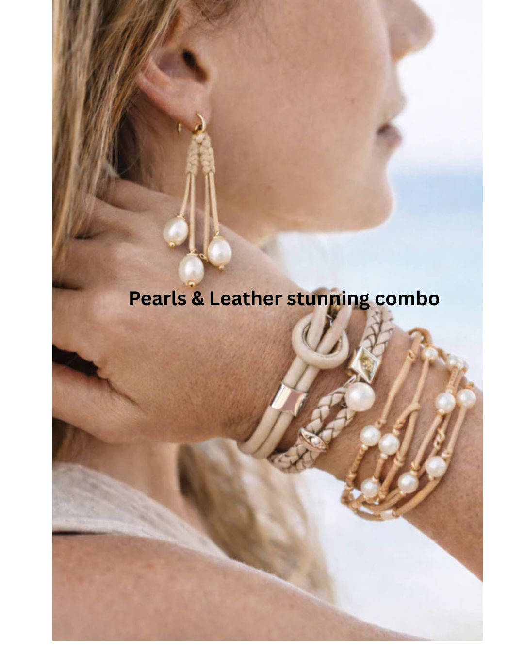 Monica - Pearls &amp; Leather