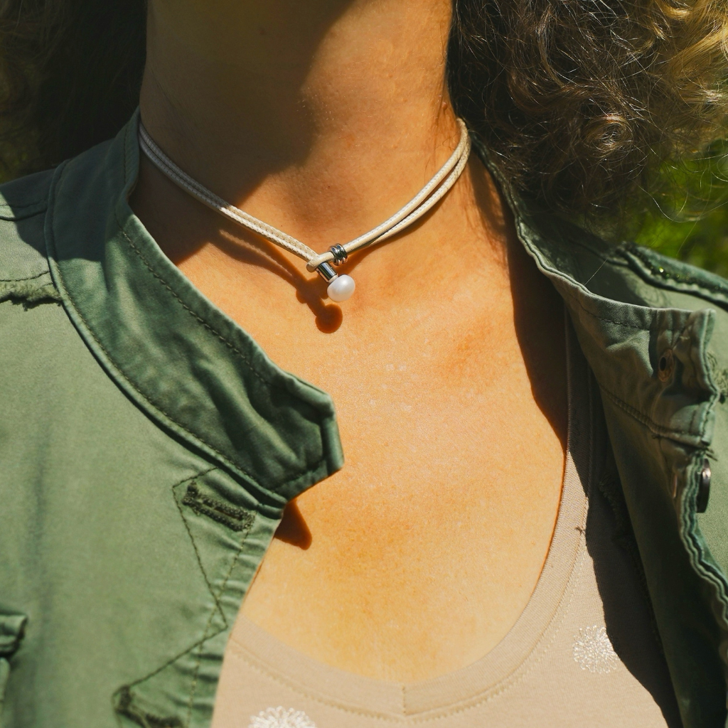 Bella - Italian Nappa Leather wrap choker Necklace